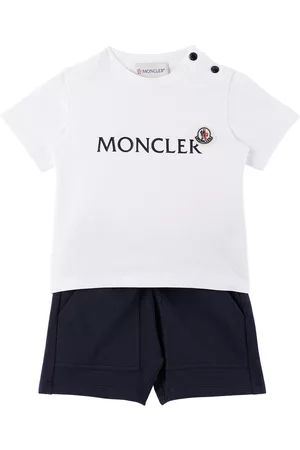 Moncler Baby White & Navy T-Shirt & Shorts Set