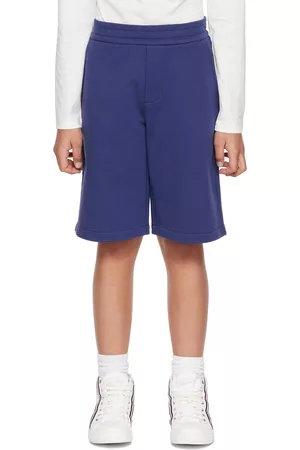 Moncler Kids Navy Patch Shorts