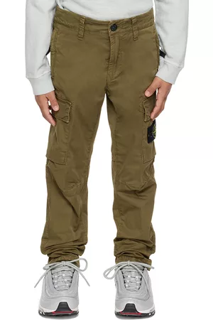 Stone Island Cargo Pants - Kids Khaki Patch Cargo Pants