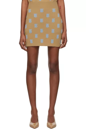 Burberry Tan Monogram Miniskirt