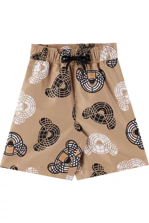 Burberry Kids Beige Thomas Bear Swim Shorts