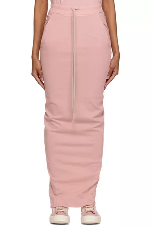 Rick Owens Women Maxi Skirts - Pink Pillar Maxi Skirt