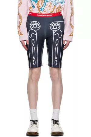 Charles Jeffrey Loverboy Men Shorts - Black Cycling Shorts