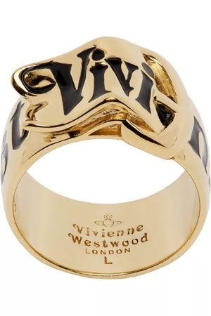 Vivienne Westwood Men Gold Rings - Gold Belt Ring