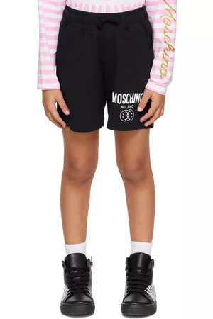 Moschino Kids Black Double Smiley Shorts