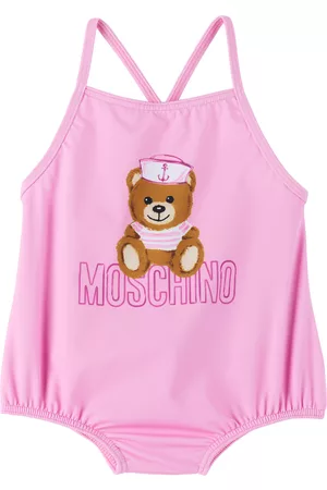 Moschino Baby Swimsuits - Baby Pink Sailor Teddy Bear One-Piece Swimsuit