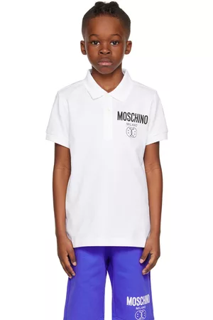 Moschino Kids White Double Smiley Polo