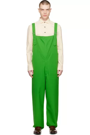 Emporio Armani Men Dungarees - Green Belted Overalls