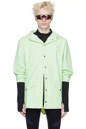 Rains Green Coated Jacket
