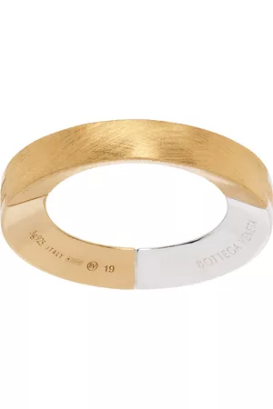 Bottega Veneta Gold & Silver Band Ring