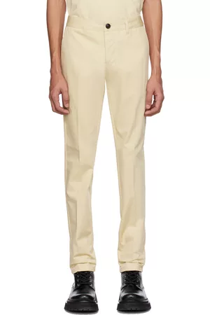 Ami Off-White Straight-Fit Trousers