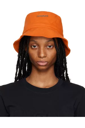 Jacquemus Women Hats - Orange Le Raphia 'Le Bob Gadjo' Bucket Hat