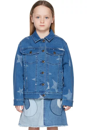Stella McCartney Denim Jackets - Kids Navy Star Denim Jacket