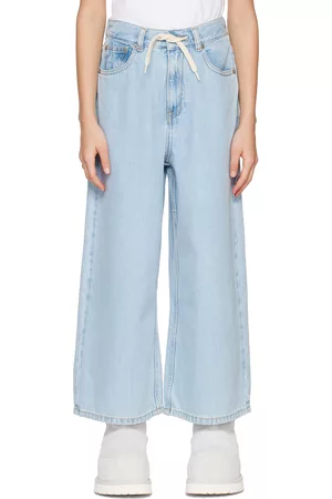 Maison Margiela Stretch Jeans - Kids Blue Drawstring Jeans
