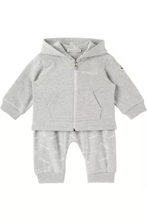 Moncler Tracksuits - Baby Gray Printed Tracksuit
