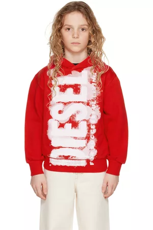 Diesel Hoodies - Kids Red Shoodginne5 Over Hoodie