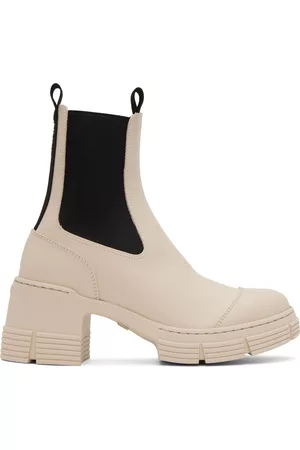 Ganni Women Heeled Boots - Off-White City Heeled Boots