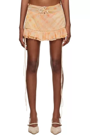 KNWLS Women Mini Skirts - Pink Scallop Miniskirt