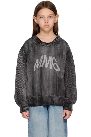 Maison Margiela Sweaters - Kids Gray Distressed Sweater