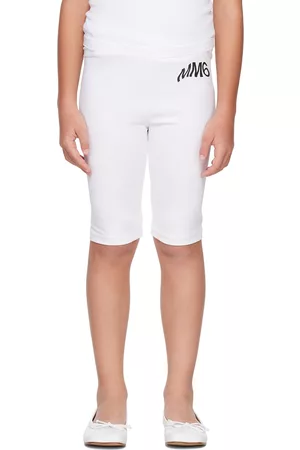 Maison Margiela Shorts - Kids White Printed Shorts