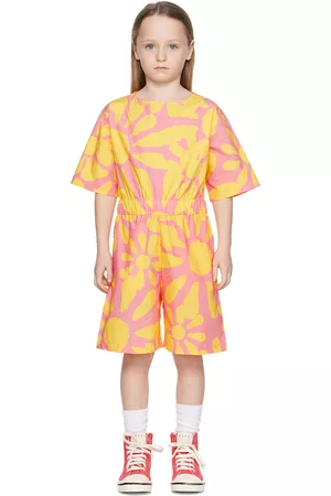 Marni Jumpsuits - Kids Pink & Yellow Floral Jumpsuit