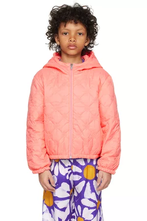 Marni Quilted Jackets - Kids Pink Quilted Jacket