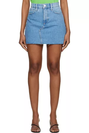 Frame Women Mini Skirts - Blue 'Le High N Tight' Denim Miniskirt