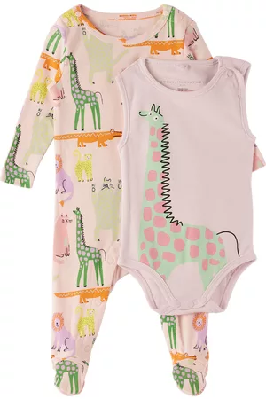 Stella McCartney Bodysuits & All-In-Ones - Baby Pink Giraffe Bodysuit & Jumpsuit Set