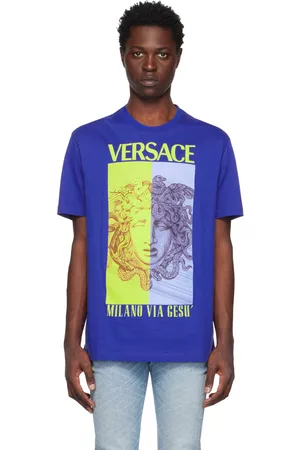 VERSACE Men T-Shirts - Blue Medusa T-Shirt
