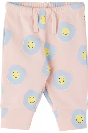 Stella McCartney Pants - Baby Pink Smiley Flower Print Lounge Pants