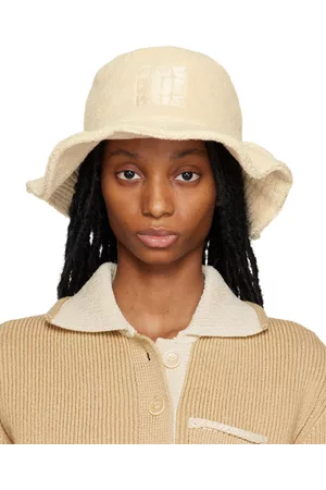 Jacquemus Women Hats - Beige Le Raphia 'Le Bob Bandho' Bucket Hat