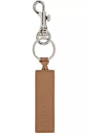 A.P.C. Men Keychains - Tan Leather Keychain