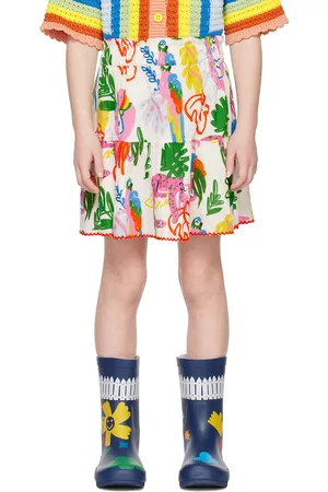 Stella McCartney Girls Skirts - Kid White Jungle Skirt