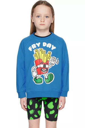 Stella McCartney Sweatshirts - Kids Blue 'Fry Day' Sweatshirt