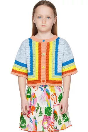 Stella McCartney Sweatshirts - Kids Multicolor Striped Cardigan