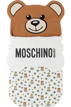 Moschino Boys Neckties - Baby White Graphic Nest