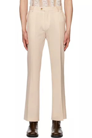 CMMN SWDN Men Twill Pants - Off-White Ryle Trousers
