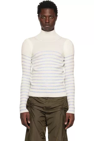 Jean Paul Gaultier Men Turtleneck Sweaters - Off-White 'The Cyber' Turtleneck