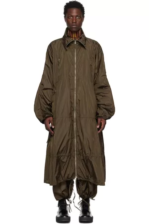 Jean Paul Gaultier Men Coats - Khaki Gathered Coat