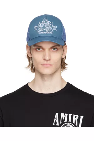 AMIRI Men Caps - Blue Pegasus Trucker Cap