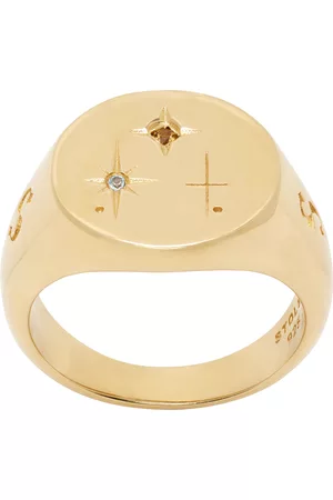 Stolen Girlfriends Club Men Gold Rings - SSENSE Exclusive Gold North Star Ring