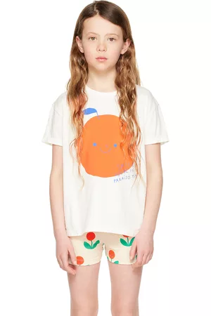 Tiny Cottons T-Shirts - Kids Off-White Tangerine T-Shirt