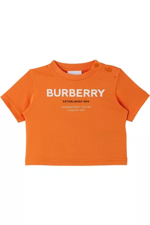 Burberry T-Shirts - Baby Orange Horseferry T-Shirt