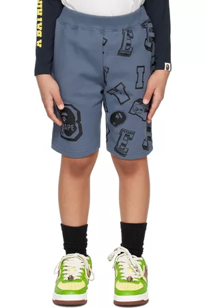 BAPE Shorts - Kids Blue Printed Shorts