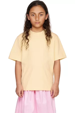 CRLNBSMNS T-Shirts - Kids Yellow Embroidered T-Shirt