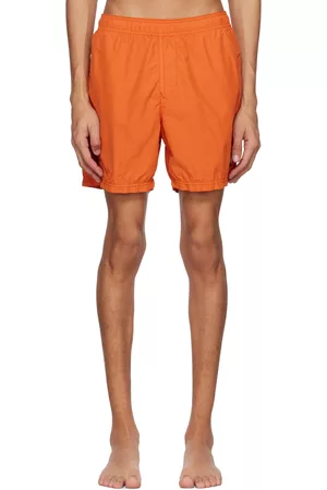 Stone Island Men Swim Shorts - Orange Patch Swim Shorts