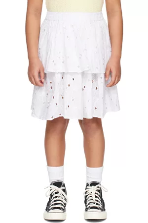Molo Girls Skirts - Kids White Brigitte Skirt