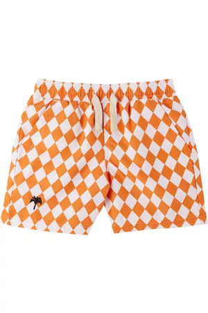 Oas Boys Swim Shorts - Kids Orange & White Rusty Diamond Swim Shorts