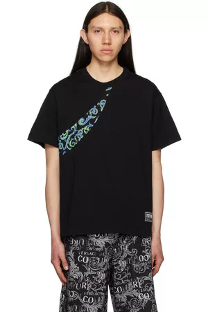 VERSACE Men T-Shirts - Black Sketch Couture T-Shirt