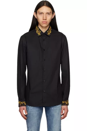 VERSACE Men Shirts - Black Couture Shirt